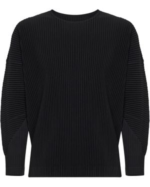 Homme Plissé Issey Miyake Long-Sleeved T-Shirt - Black