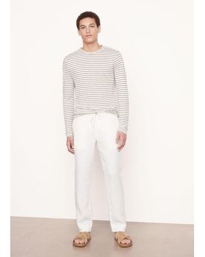 Vince Drawstring Relaxed Fit Trousers - White
