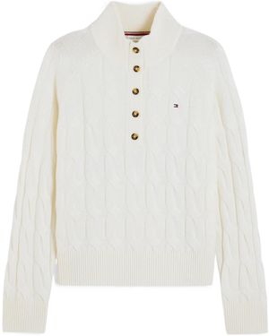 Tommy Hilfiger Long-Sleeved Jumper - White