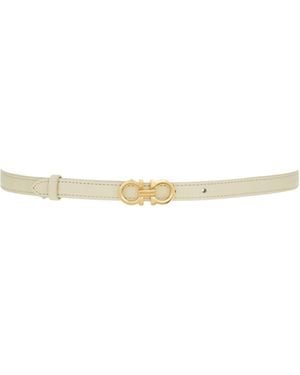 Ferragamo Gancini Belt - White