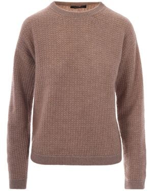 Fabiana Filippi Long-Sleeve Crew-Neck Jumper - Brown