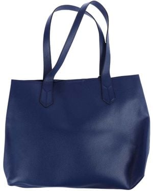 Emporio Armani Leather Shopper Bag - Blue