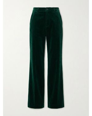 Gucci Soft Stretch Velvet Trousers - Green