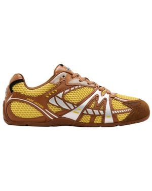 Marc Jacobs The 72 Spring Mesh-Panelled Leather Trainers - Brown