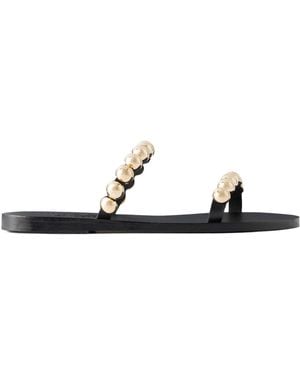 Ancient Greek Sandals Lambri Studded Leather Flats - White