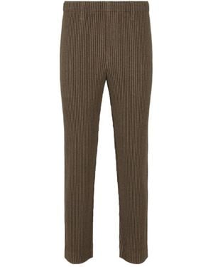 Homme Plissé Issey Miyake Pleated Casual Trousers - Grey