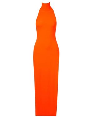 Norma Kamali Stretch-jersey Turtleneck Midi Dress - Orange