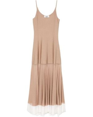 Fendi Sleeveless Knitted Maxi Dress - Natural
