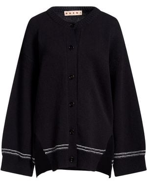 Marni Two-Tone Cardigans - Black
