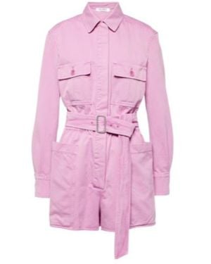 Max Mara Visiera Cotton Drill Playsuit - Pink