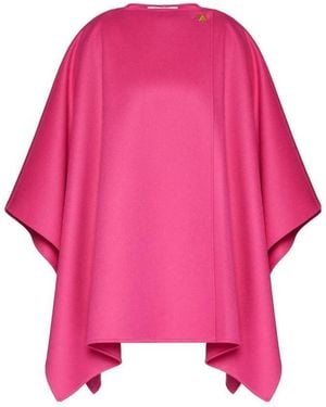 Valentino Draped Button Cape - Pink