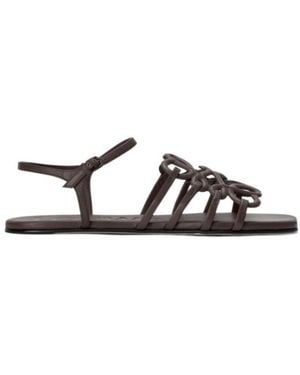 Loewe Petal Anagram Sandals - Brown