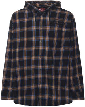 DIESEL Hooded Shirt - Black