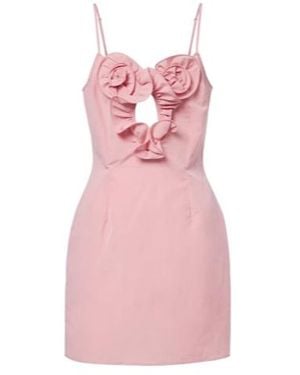 Magda Butrym Floral Cotton-Silk Mini Dress - Pink