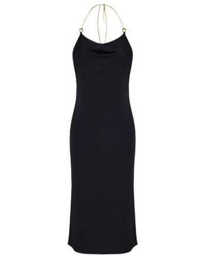 Bottega Veneta Chain Detailed Midi Dress - Black