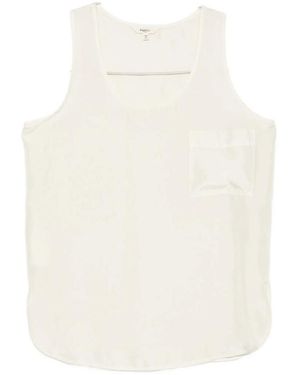 Barena Round Neck Sleeveless Vest - White