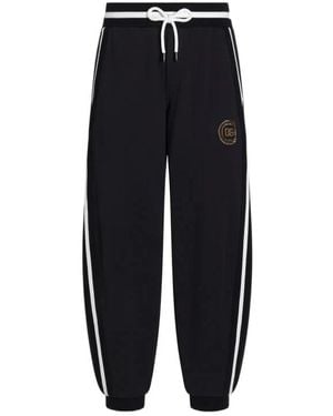 Dolce & Gabbana Cotton Fleece Jogging Pants - Black