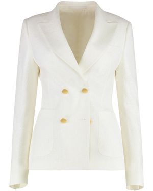 Tagliatore Double Breasted Tailored Blazer - White