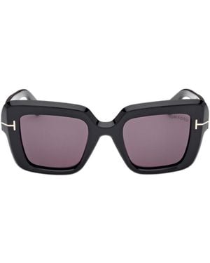 Tom Ford Eyewear Esme Oversized Frame Sunglasses - Purple