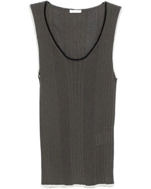 Roberto Collina Ribbed Top - Grey