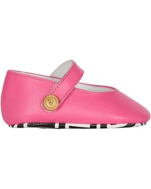 Balmain Ballet Flats With Button - Pink