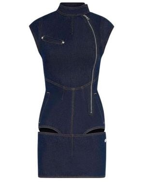 Jean Paul Gaultier The Zipped Denim Dress - Blue