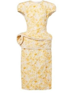 Magda Butrym Floral-Blend Midi Dress - Metallic