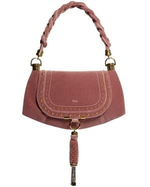 Chloé Logo Shoulder Bag - Red