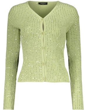Fabiana Filippi Ribbed Sequin Cardigan - Green