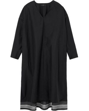 JOSEPH Dalamo Embroidered Cotton-Blend Midi Dress - Black