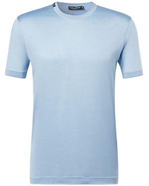 Dolce & Gabbana Silk T-Shirt - Blue