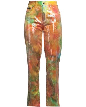 Dolce & Gabbana Color Block Long Pants - Orange