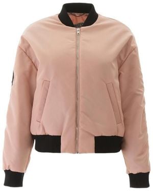 KENZO Embroidered Logo Bomber Jacket - Pink
