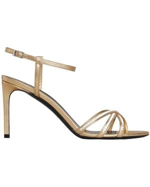 Celine Open-Toed High-Heeled Sandals - Metallic