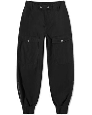 McQueen Straight Leg Cargo Trousers - Black
