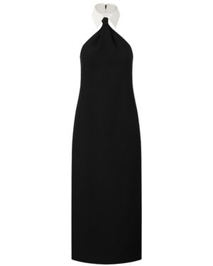 Valentino Open Back Sleeveless Midi Dress - Black