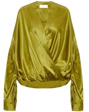 Dries Van Noten Long-Sleeved V-Neck Shirt - Green