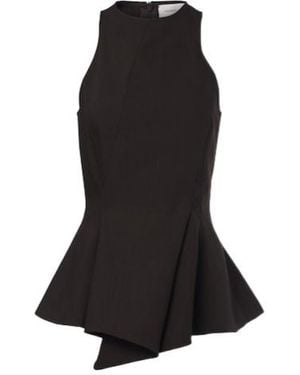 Magda Butrym Peplum Wool Top - Black