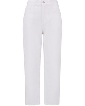 Moncler Logo Patch Straight-Leg Trousers - White