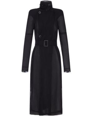Rick Owens Maria Belted Trench Coat - Black