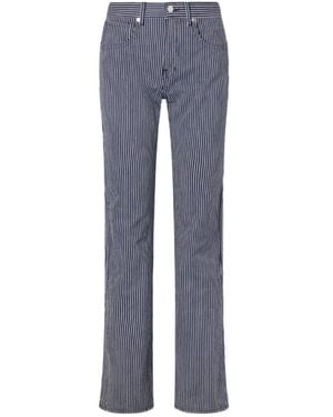 Nili Lotan Celia Striped Straight-Leg Jeans - Blue