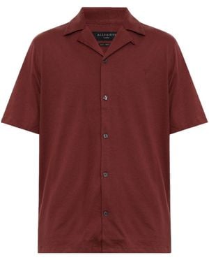 AllSaints Hudson Camp-Collar Shirt - Red
