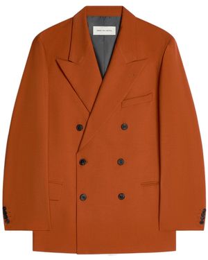 Dries Van Noten Oversized Double-Breasted Blazer - Brown