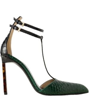 Tom Ford T-Strap Pointed Toe Court Shoes - Green