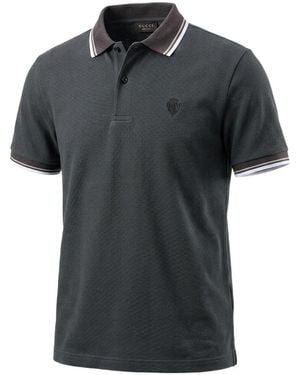 Gucci Crest Embroidered Polo Shirt - Black