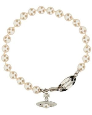Vivienne Westwood Orb Plaque Embellished Bracelet - Metallic