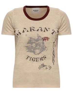 Isabel Marant Short-Sleeved T-Shirt - Natural