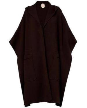 Jardin Des Orangers Hooded Wool And Cashmere Cape - Black