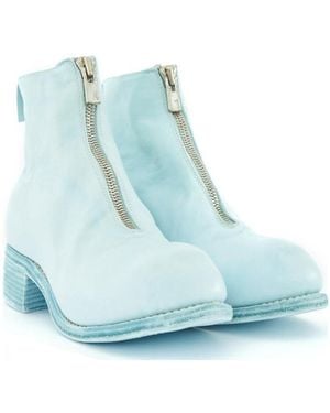 Guidi Pl1 Front Zipper Bootie - Blue