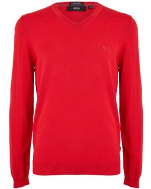 BOSS Batisse E Knitted Top - Red